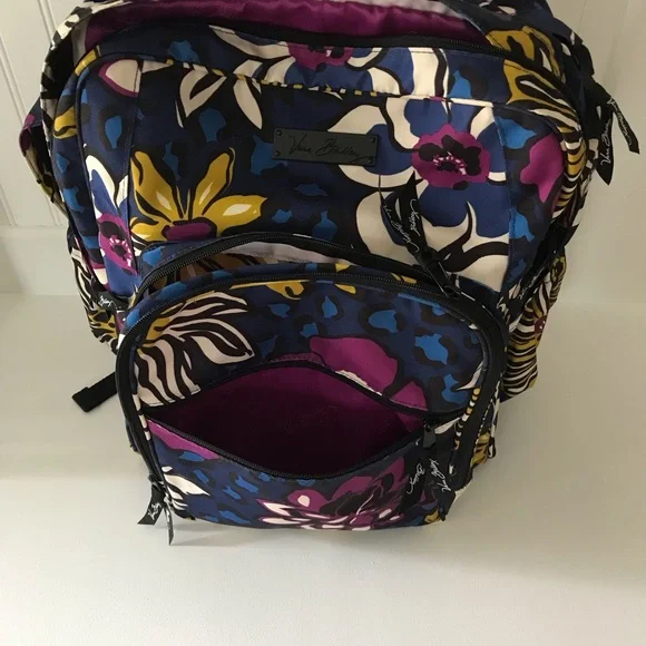 Vera Bradley Large Backpack - African Violet Retired Pattern - Picture 3 of 7